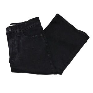 NWOT Madewell The Perfect Vintage Wide-Leg Jean in Black Rinse Wash 28